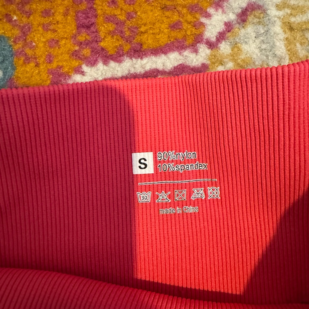 Pink Ribbed Two-Piece workout Set - Picture 3 of 4